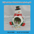 2016 Christmas ornaments ceramic candy holder in snowman shape